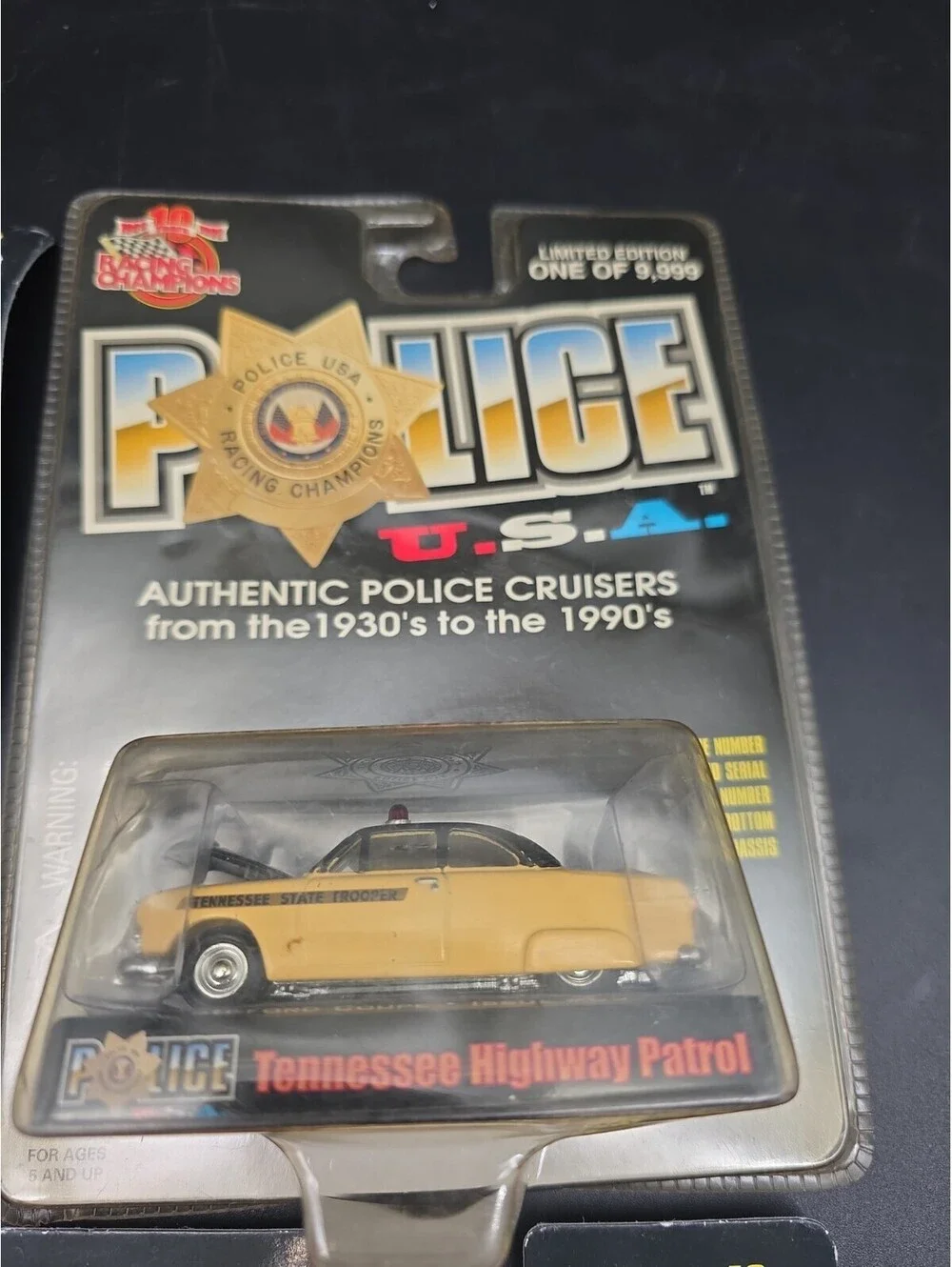 Lot Of 4 Racing Champions Police USA 1:64 Diecast Impala Corvair Ford Coupe
